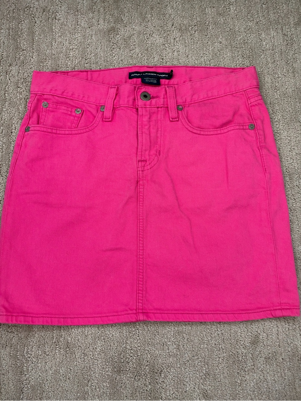 Ralph Lauren Hot Pink Denim Mini Skirt